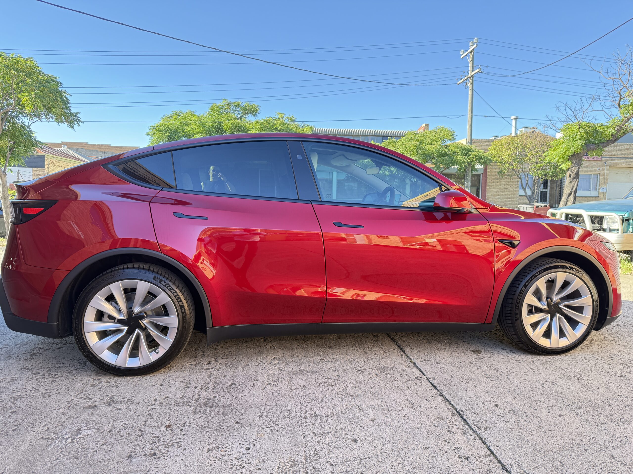 Tesla Model Y 2026 Darkest Legal Tint - 35% Front / 20% Rear - Before