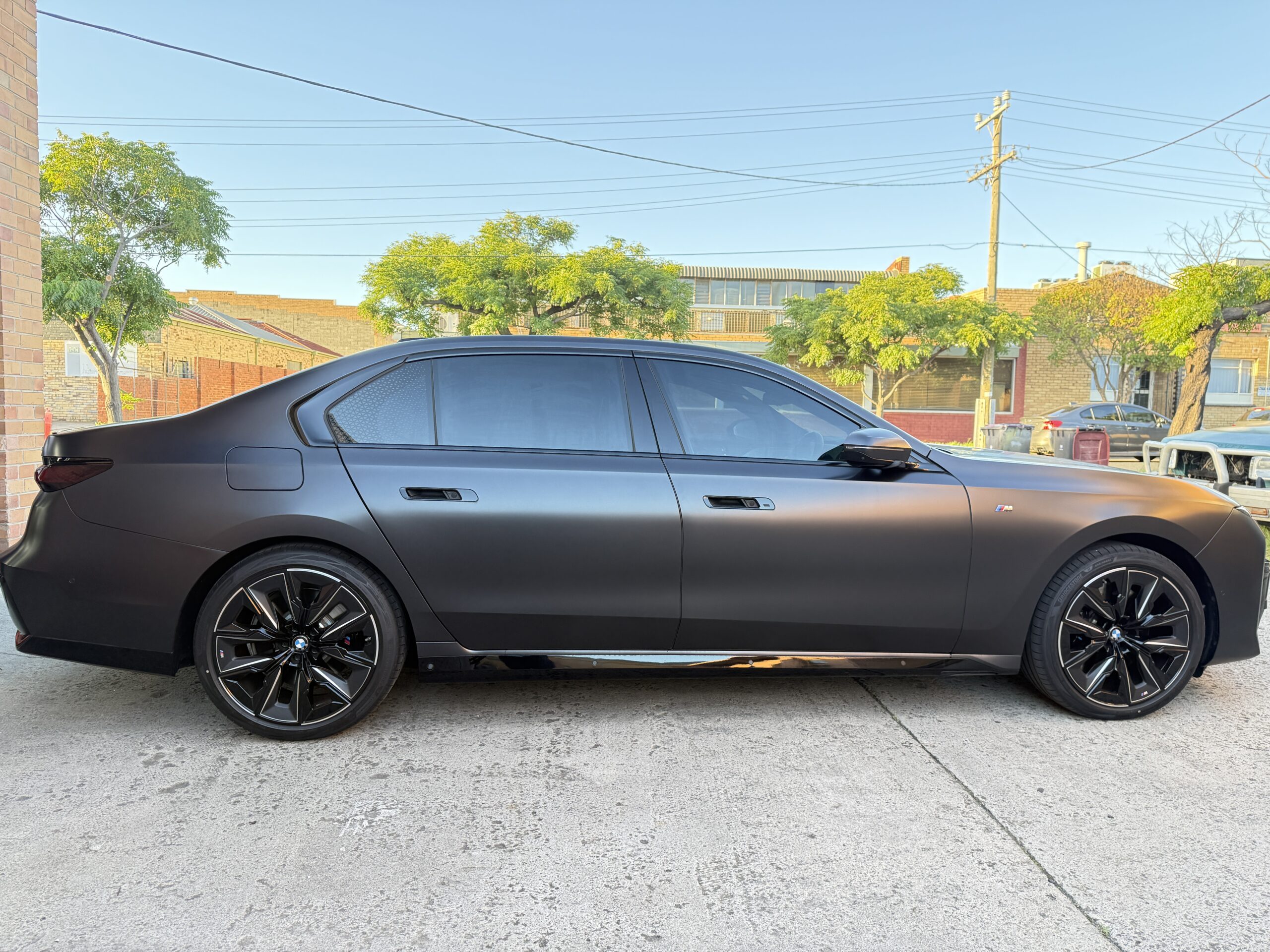 BMW 7 series Custom Shades - 20% Front / 5% Rear - Before