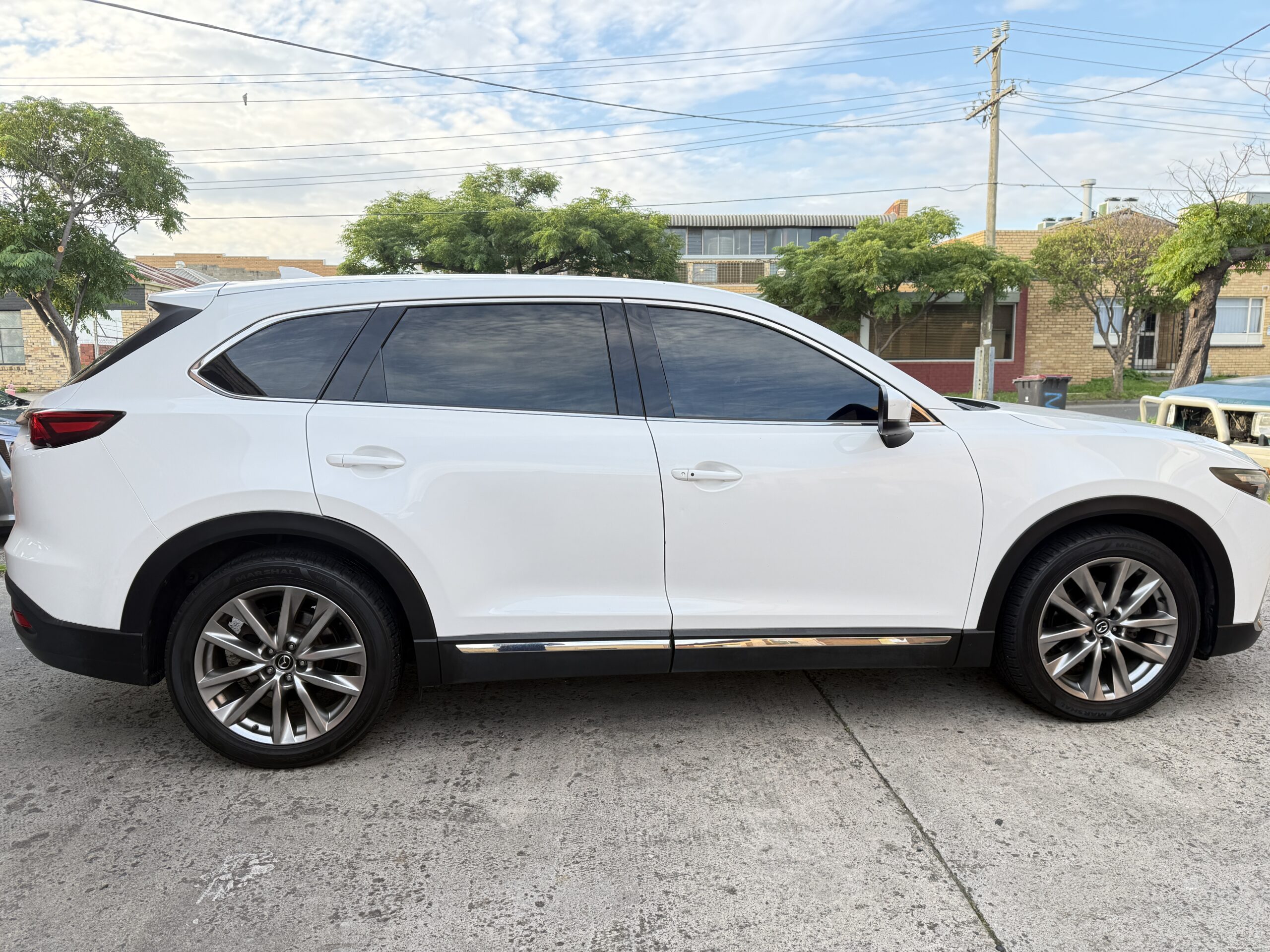 Mazda CX-9 Dark Limo Tint - 5% Front & Rear - Before